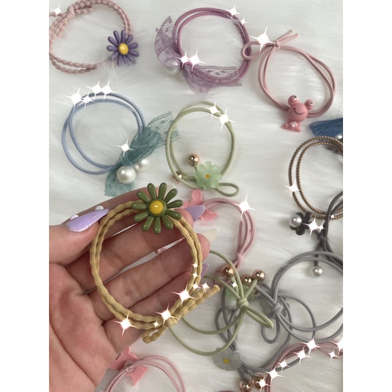 Dây buộc tóc hoạ tiết cute