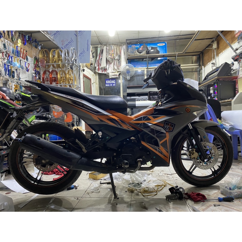 Tem Rời cao cấp Exciter 150 mẫu Y15ZR 2021 màu xám cam đen trắng