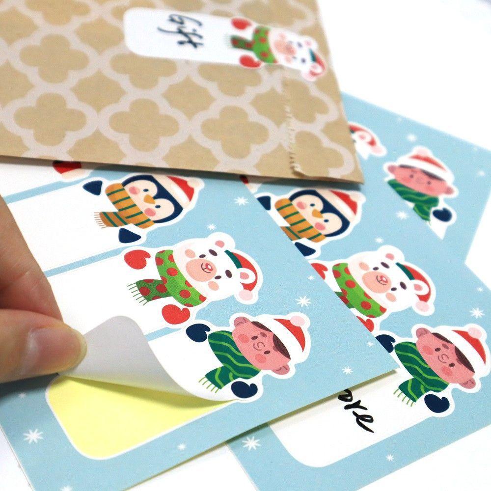 Bộ 25 Miếng Dán Họa Tiết Hoạt Hình Dễ Thương Dùng Trang Trí Giáng Sinh