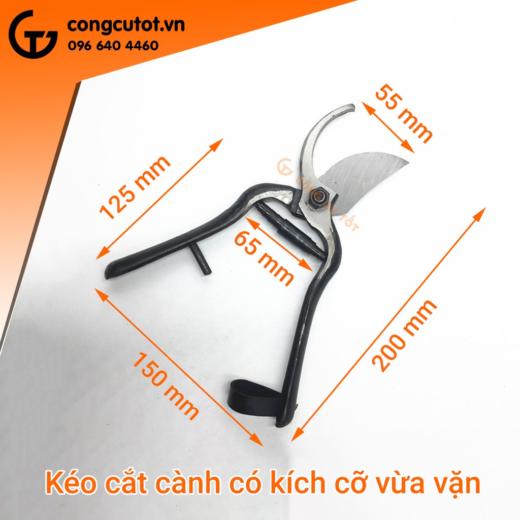 Kéo cắt cành tay rèn 200mm Vương Sơn