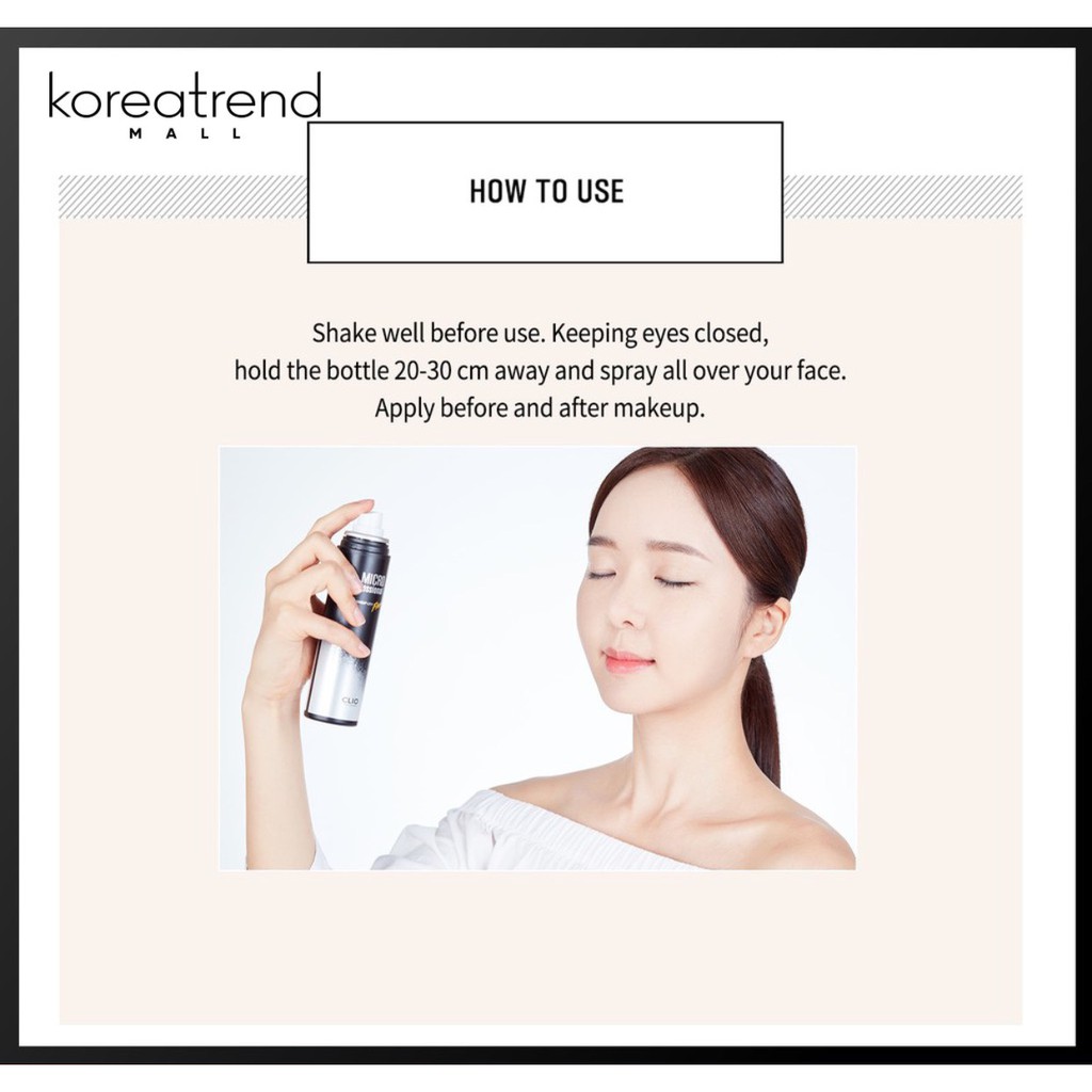 XỊT KHOÁNG KHOÁ MAKE UP CLIO Micro Fessional Makeup Lock Fixer 100ml | BigBuy360 - bigbuy360.vn