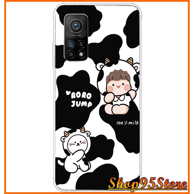 Ốp lưng silicon dẻo Xiaomi Redmi 10C Note 11 pro Redmi 10A Note 11 4G Note 11S Redmi 10 họa tiết Bò sữa