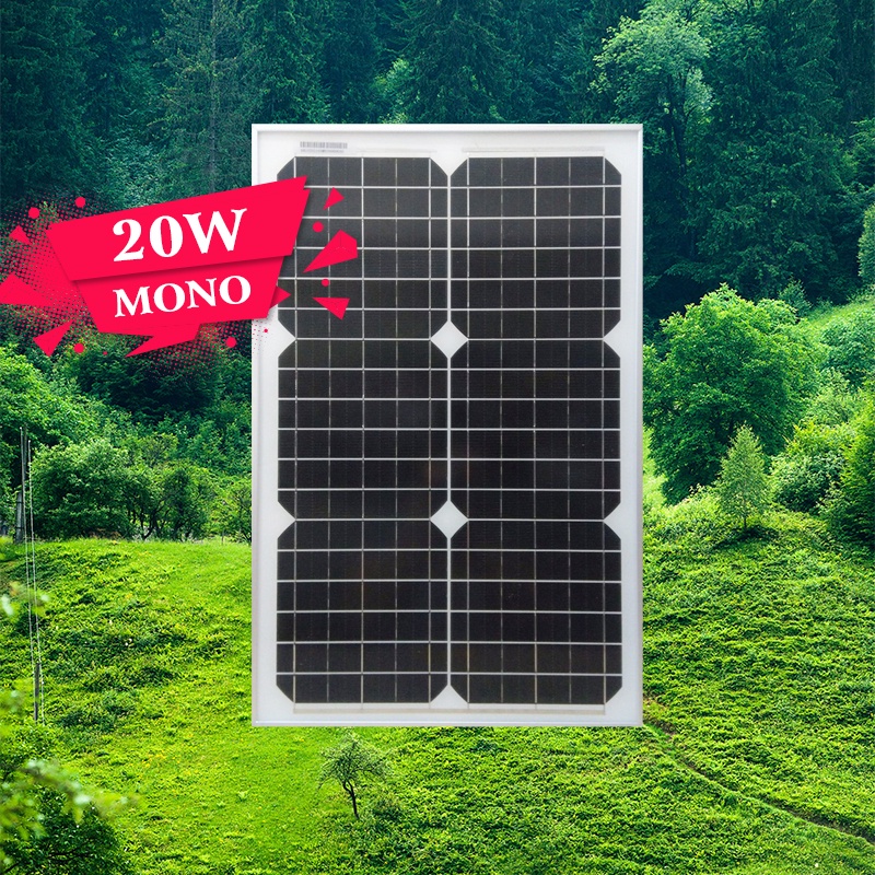 [XẢ HÀNG LỖI CELL MỚI 100%] Tấm Pin Năng Lượng Mặt Trời 20W mono, lỗi cell pin, bảo đảm 100% công suất, hàng mới 100%