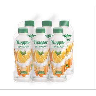 [Grocey Gift] Lốc 6 Chai Nước Uống Sữa Trái Cây Twister Vị Cam (290ml)