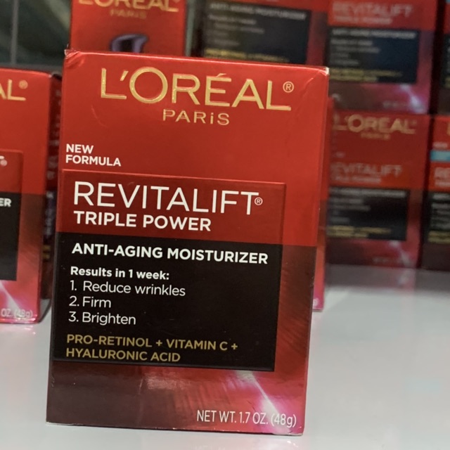 Kem chống lão hoá và sáng da Loreal Revitalift Triple Power Anti Aging Moisturizer 48g