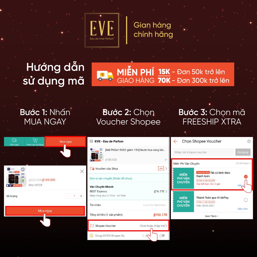 Nước Hoa Cô Bé Bím AMOUR 5ml Lưu Hương Thơm Lâu - Nước Hoa Vùng Kín Nữ Chính Hãng EVE Eau de Inner Parfum (Có che tên) | Thế Giới Skin Care