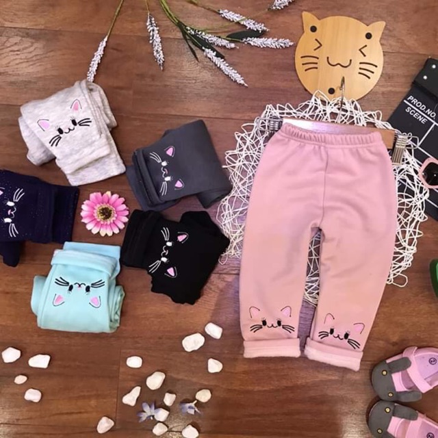 Quần legging lót lông cho bé