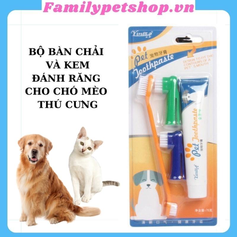 Bàn chải và kem đánh răng cho chó mèo thú cưng-familypetshop.vn