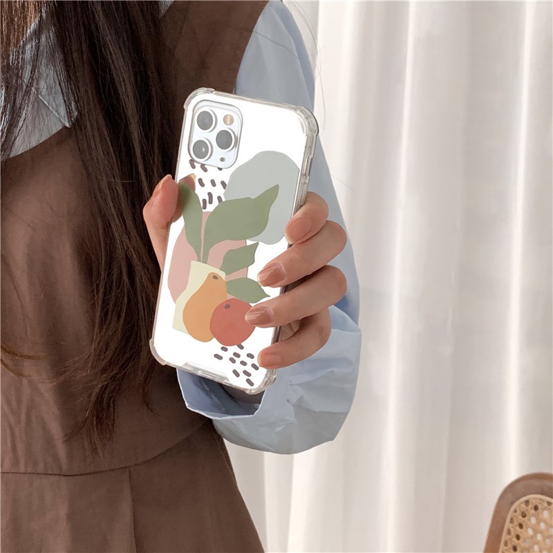 Iphone 6/6p/7/7p/8/8p/xr/x/xs max/11/11pro/11pro max/12/12pro/12pro max mirror fruit TPU silicon case cover