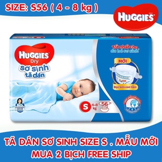 Tã dán sơ sinh Huggies S56