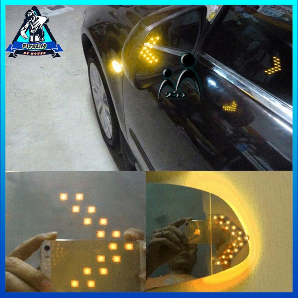 1 Đèn Xi Nhan Hình Mũi Tên 14 Bóng Led 3528smd Gắn Gương Chiếu Hậu Xe Hơi