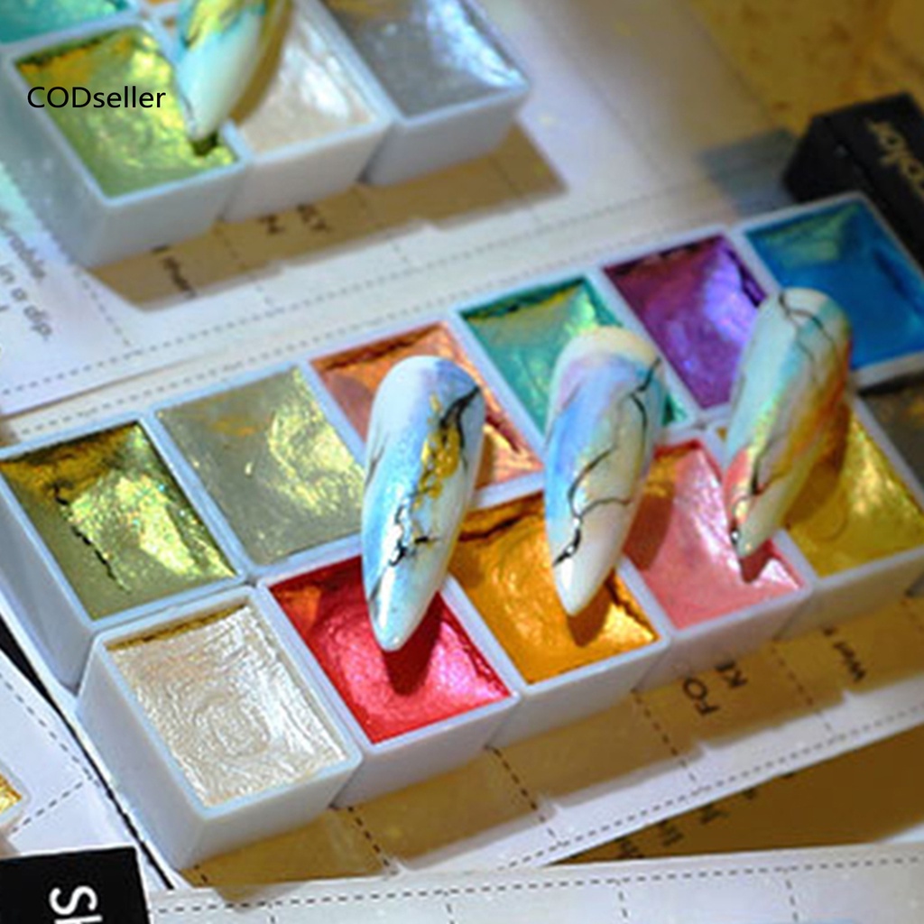 Bột Nhũ Sơn Móng Tay Mini Hiệu Ứng Ngọc Trai Màu Trơn