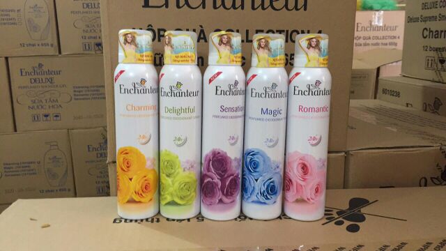 Combo bộ 5 xịt khử mùi toàn thân Enchanteur 150ml