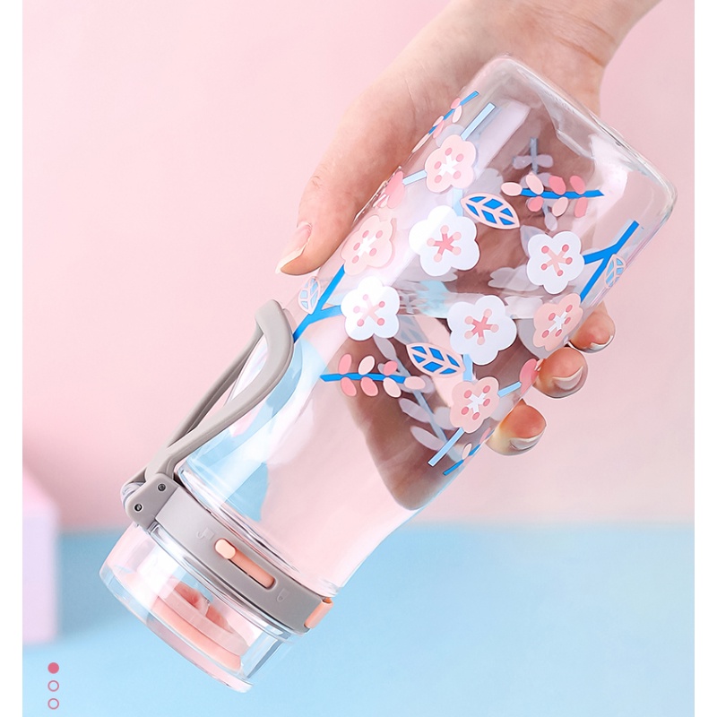 Bình nước One Touch Lock&amp;Lock 500ml Hồng/Xanh - ABF687