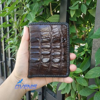 VÍ DA CÁ SẤU. VÍ 2 MẶT DÁNG ĐỨNG. PHIÊN BẢN CAO CẤP BY OVENIS