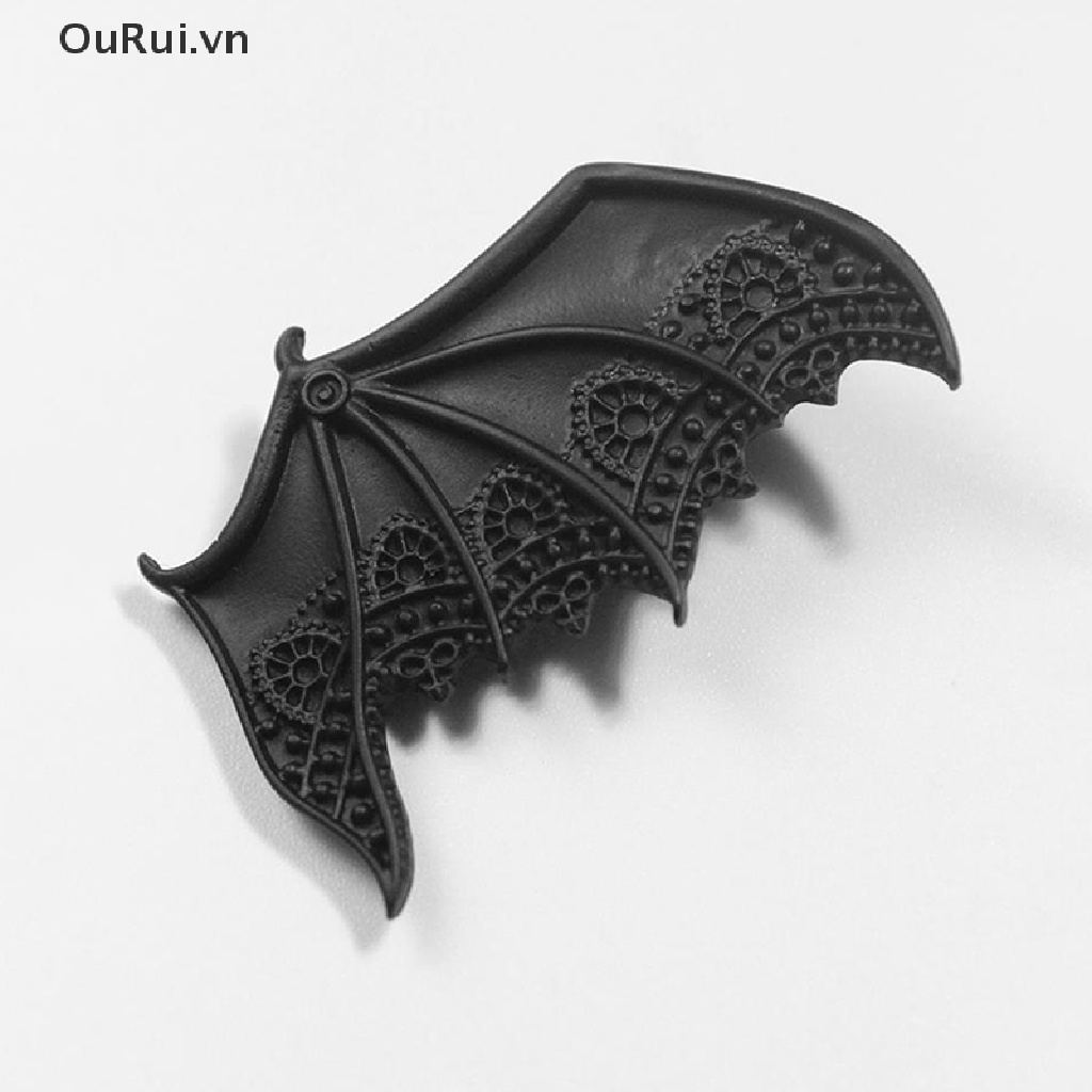 Kẹp Tóc Cánh Dơi Bằng Hợp Kim Màu Đen Phong Cách Gothic Punk Cổ Điển