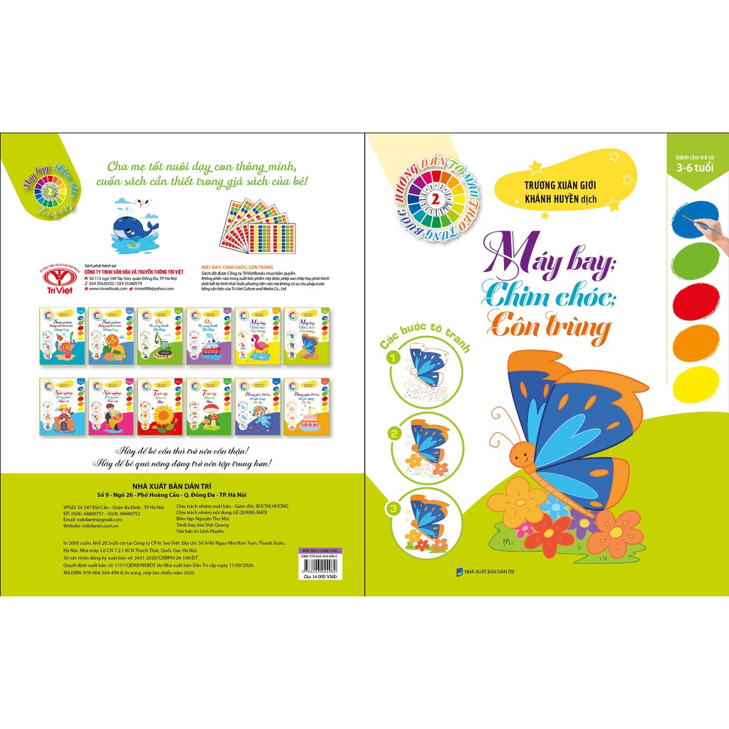 Sách - Tô Màu Theo Từng Bước - Máy Bay, Chim Chóc, Côn Trùng 2