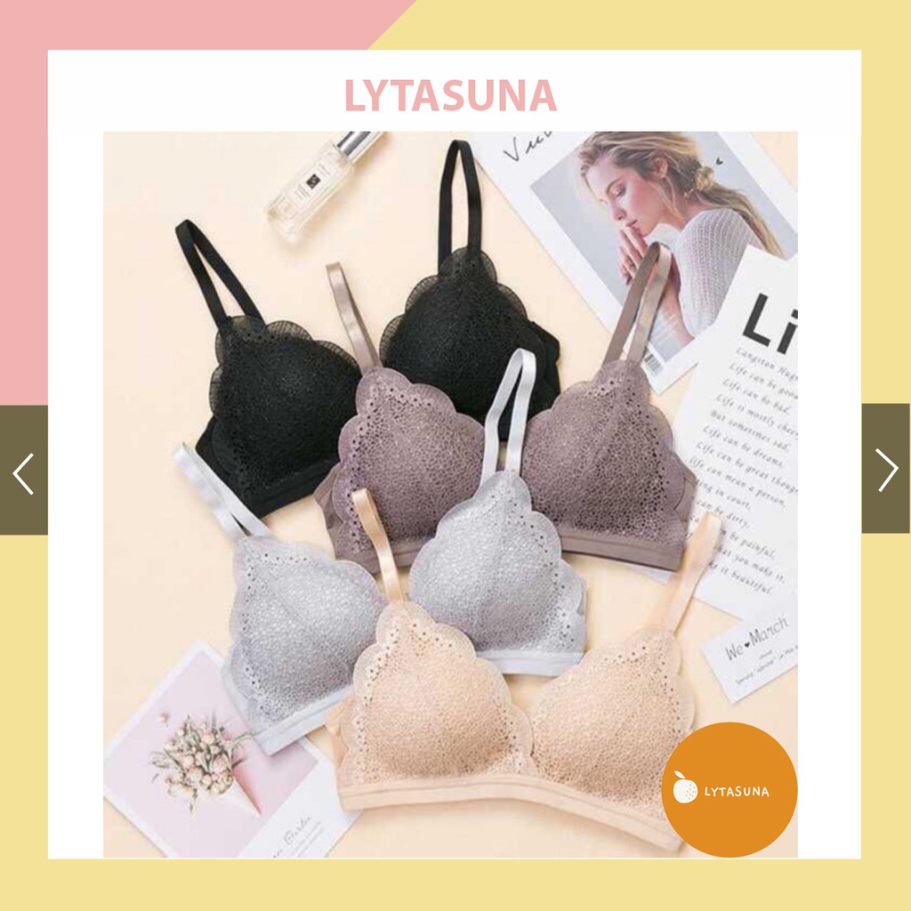 Áo lót nữ Đúc su phối  ren hoa Baby cao cấp thông thoáng AM03