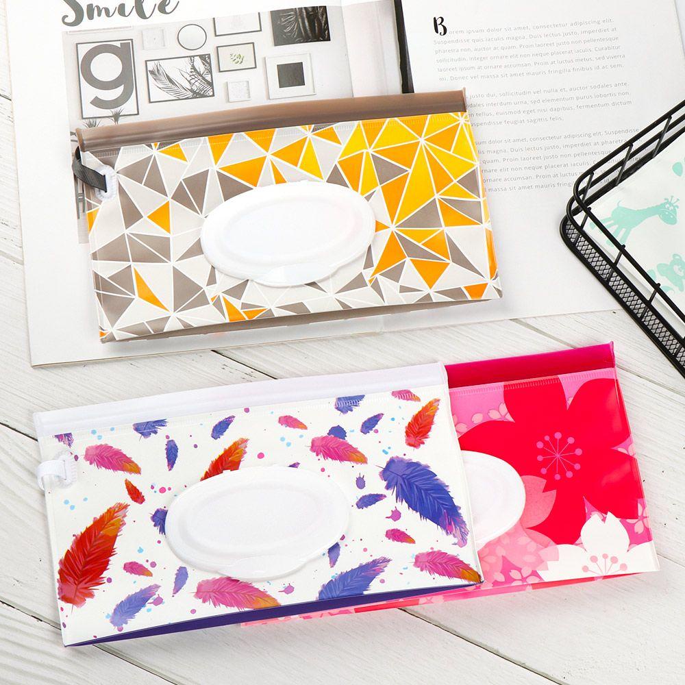 NIUYOU 1 Túi Đựng Khăn Giấy Ướt Nắp Lật Có Dây Rút Dễ Thương Hữu Ích Cho Trẻ Em