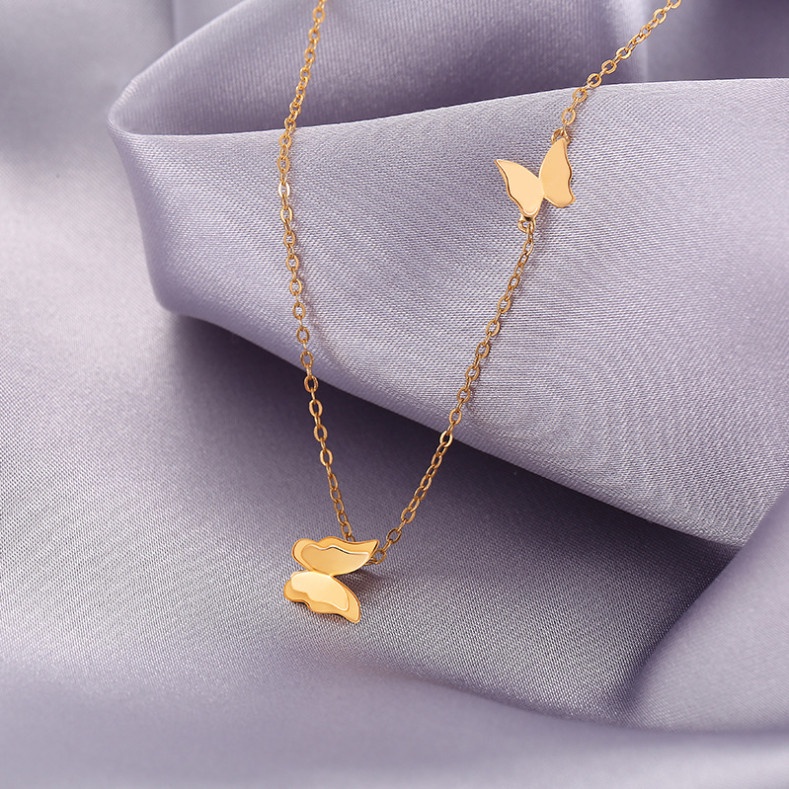 Dây chuyền Vòng cổ nữ hình cặp bướm nhỏ siêu xinh BAG U DCCAPBUOM26