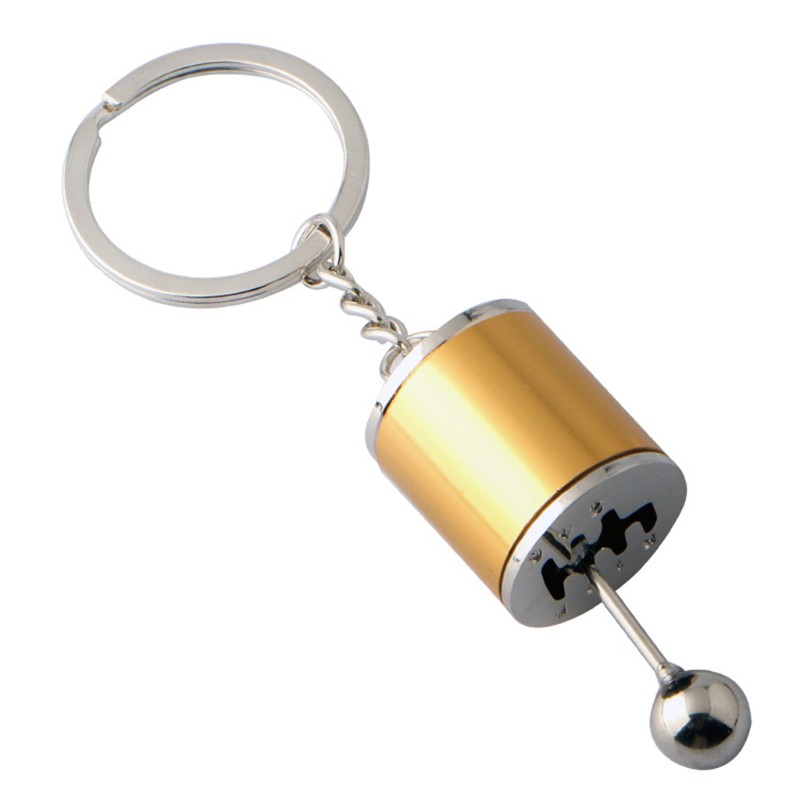 Móc khoá cần số xe hơi 6 tốc độ bằng kim loại