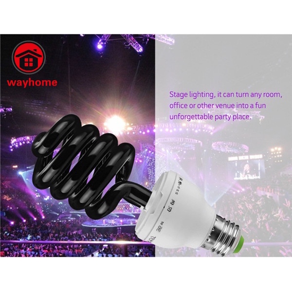 Đèn LED màu đen ánh sáng tím tiết kiệm điện năng hình xoắn ốc 220V 36W / 40W E27