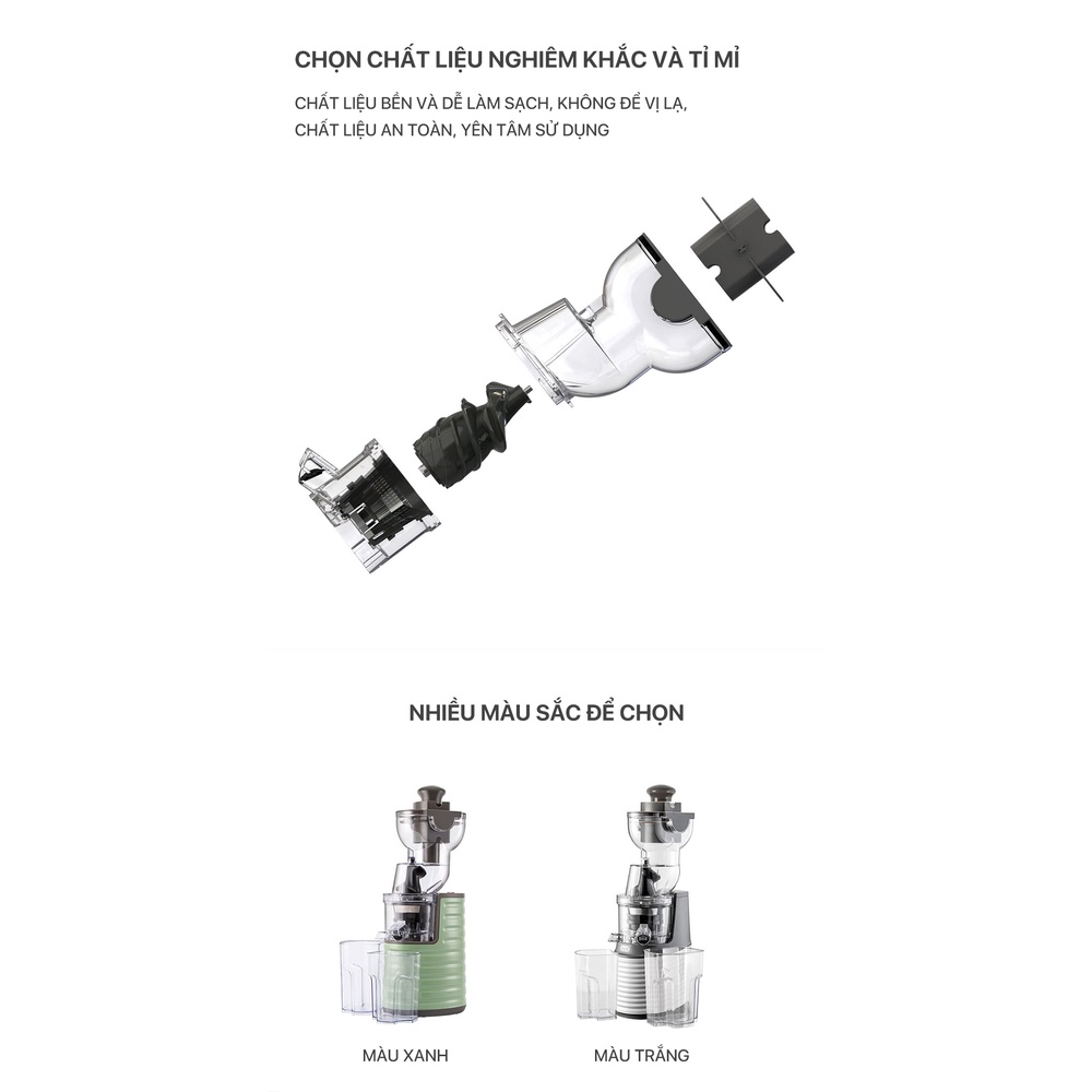 Máy Ép Chậm Trái Cây Hoa Quả Rau Củ Xiaomi mijia BUD BJ-31 Công Suất Lớn 250W