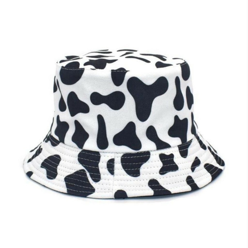 Mũ bucket unisex nữ nam con bò sữa ngộ nghĩnh