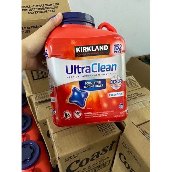 Viên giặt quần áo Kirkland UltraClean 152 viên 3,6kg