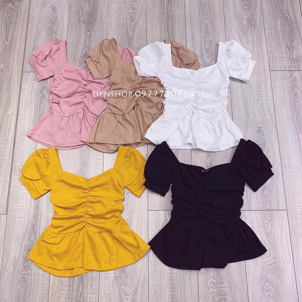 ÁO CỔ VUÔNG DÚM NGỰC