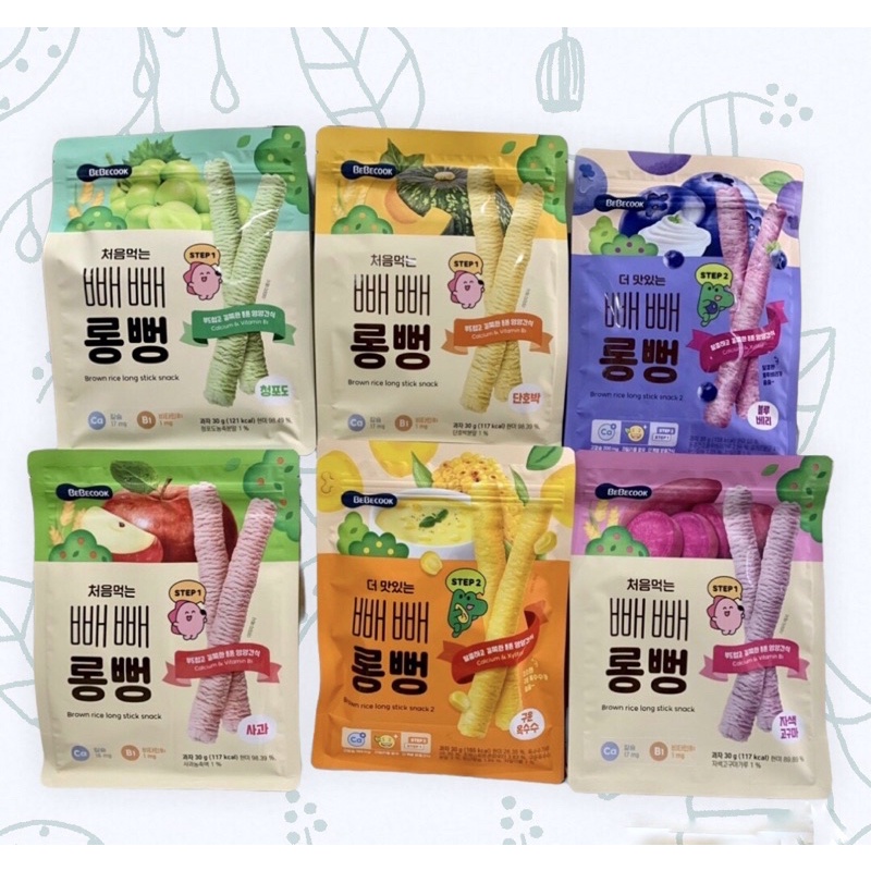 Bánh gạo lứt thanh dài BEBECOOK Hàn Quốc (Date 5/2024)