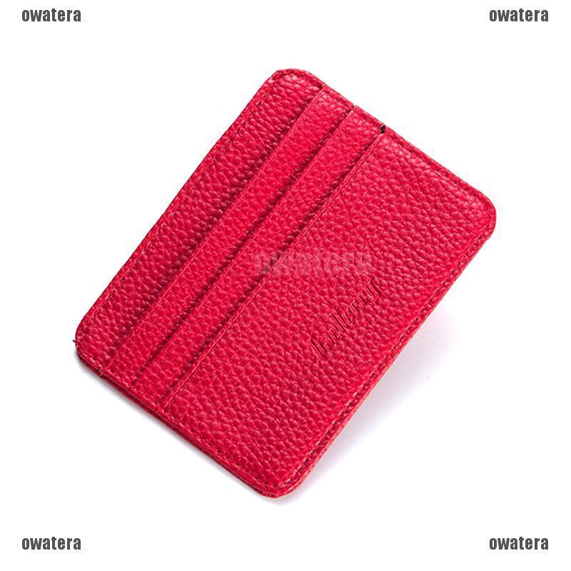 👗KIỀU DIỂM👗 Mens Leather Card Slim Bank Credit Card ID Card Holder Case Bag Wallet Holder