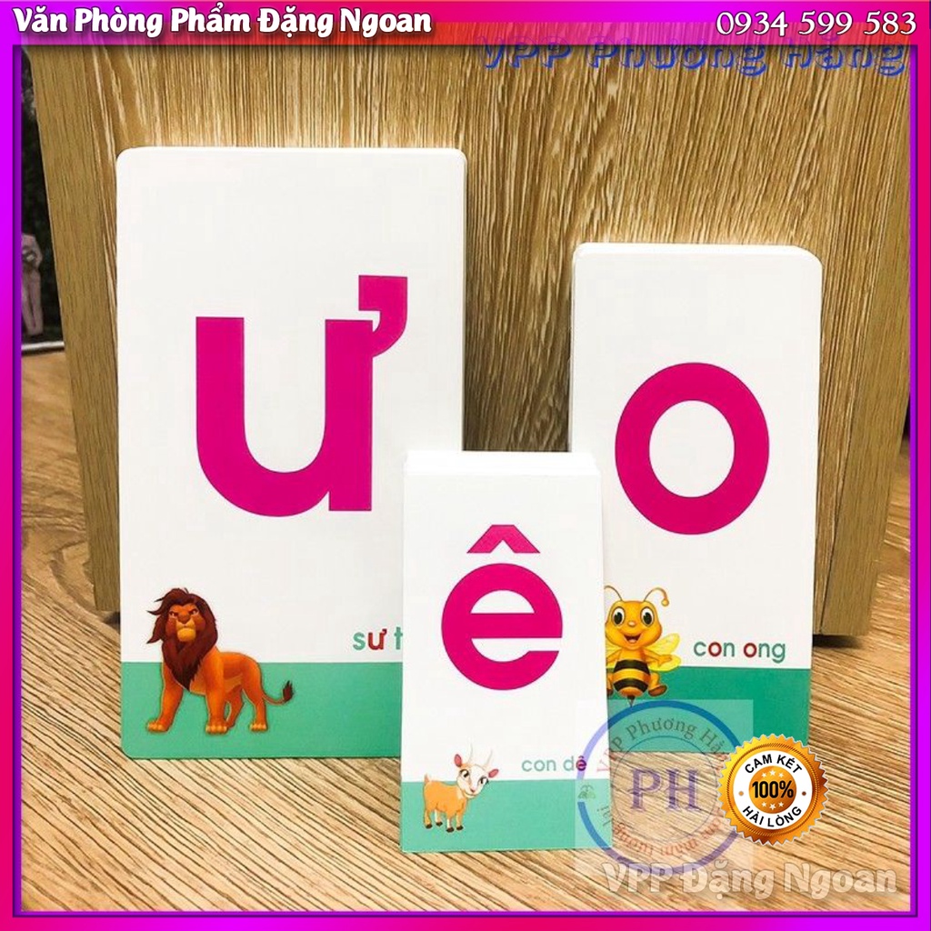Bộ Thẻ Học Chữ Cái Và Số Đếm Size To