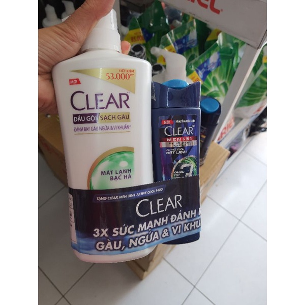 Dầu gội Clear bạc hà 650gr