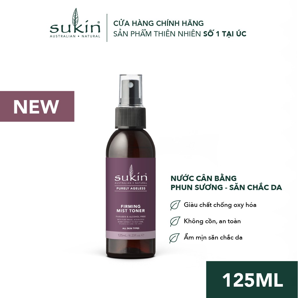 Nước Cân Bằng Dạng Phun Sương Săn Chắc Da Sukin Purely Ageless Firming Mist Toner 125ml | BigBuy360 - bigbuy360.vn