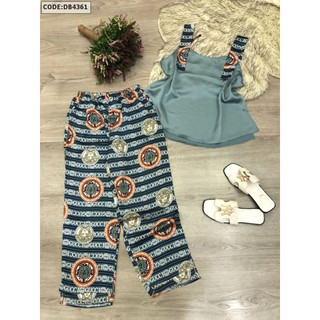 Đồ bộ nữ lụa satin áo 2 dây quần dài