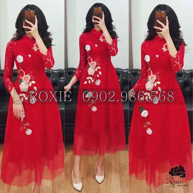(Ảnh thật) Áo dài cách tân , tặng giày sục màu be size 38 (nếu còn)