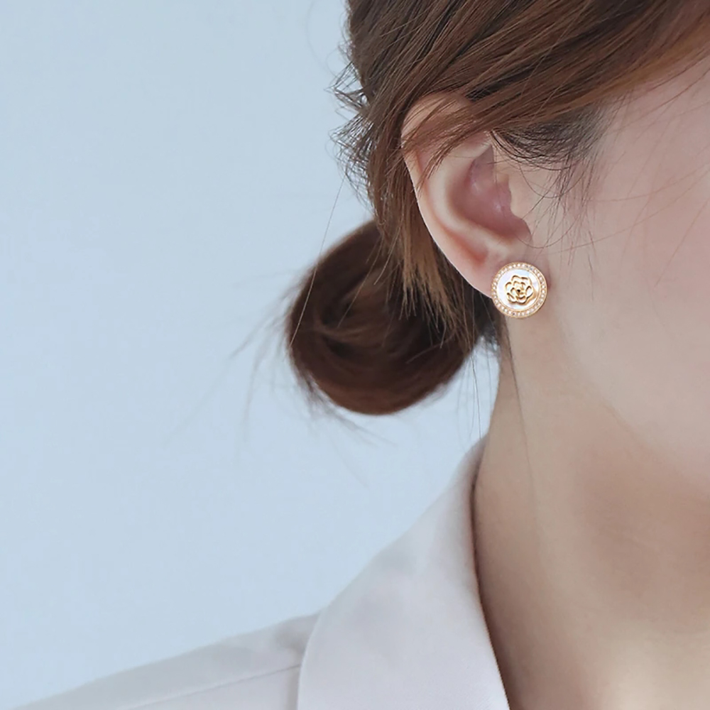 Khuyên Tai Nữ Hình Tròn Thời Trang Hàn