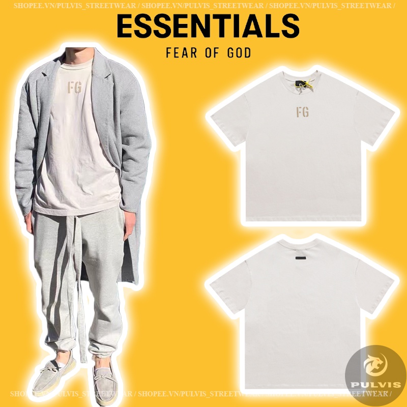 - Áo tee FOG Fear of God ''FG'' logo Seventh collection cao cấp full tag túi, áo thun FOG ESSENTIALS