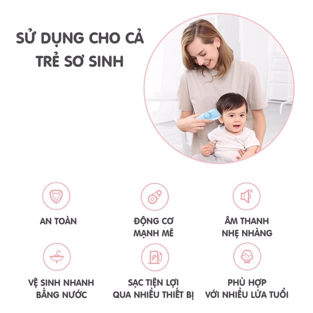 Tông đơ chính hãng DOUX cao cấp cho bé bảo hành 1 năm