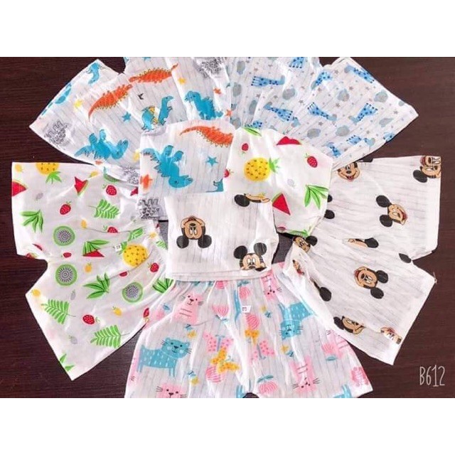 Quần đùi cotton giấy cho bé 7-15kg