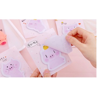 Giấy nhớ/ giấy note hình heo mập dễ thương