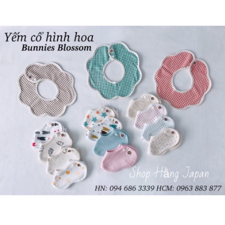 Yếm cổ tròn cho bé Vella Bunnie Blossom Hàn Quốc chọn màu ngẫu nhiên