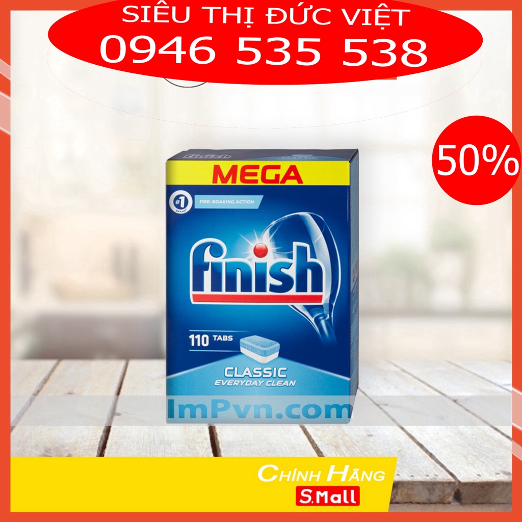 Viên rửa bát Finish Classic 110 viên hàng date mới, viên finish classic chỉ 1 chức năng làm sạch cần dùng thêm muối