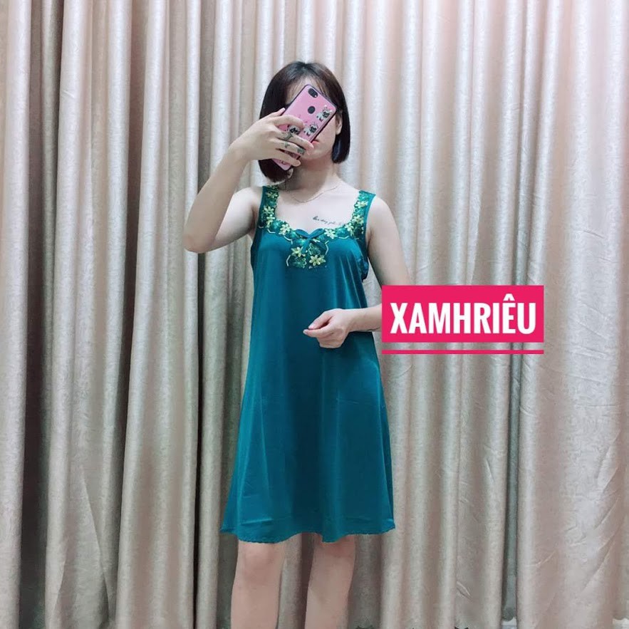 Đầm ngủ thun lạnh ren nơ Lê Giang Shop | BigBuy360 - bigbuy360.vn
