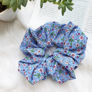 CỘT TÓC SCRUNCHIES LỤA HOA CHERRY NHÍ TO DÚN NHIỀU CJ5