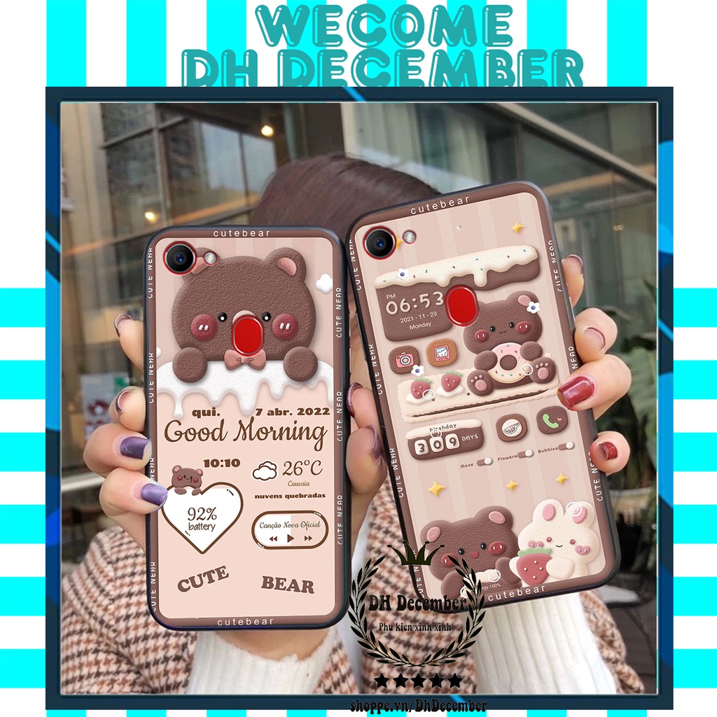 Ốp lưng Oppo A36/A76/A53/A54 / A55/A74/A95 /A94 F5/F7/F11/F11 PRO in hình GẤU HỒNG-GẤU BE3R -XINH XẺO CỰC ĐẸP