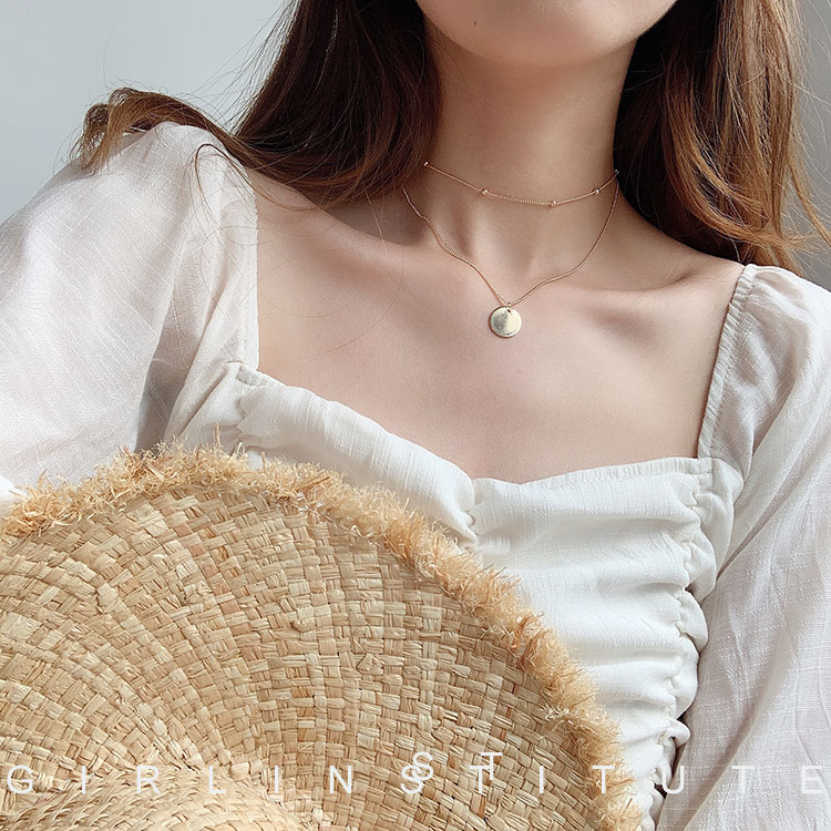 Dây Chuyền Bằng Hợp Kim Mặt Hình Đồng Xu Thời Trang Cho Nữ