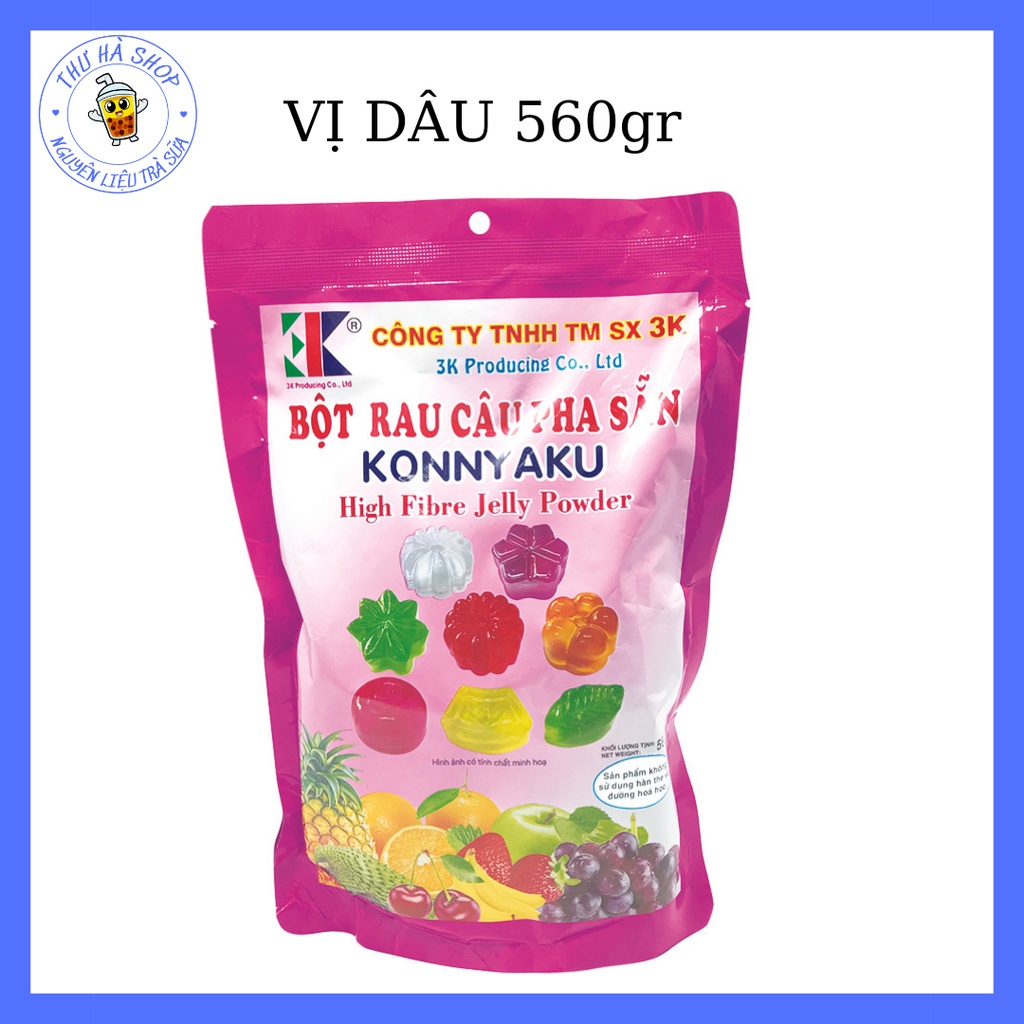 bột rau câu konnyaku / bột rau câu pha sẵn (nhiều vị 560g)