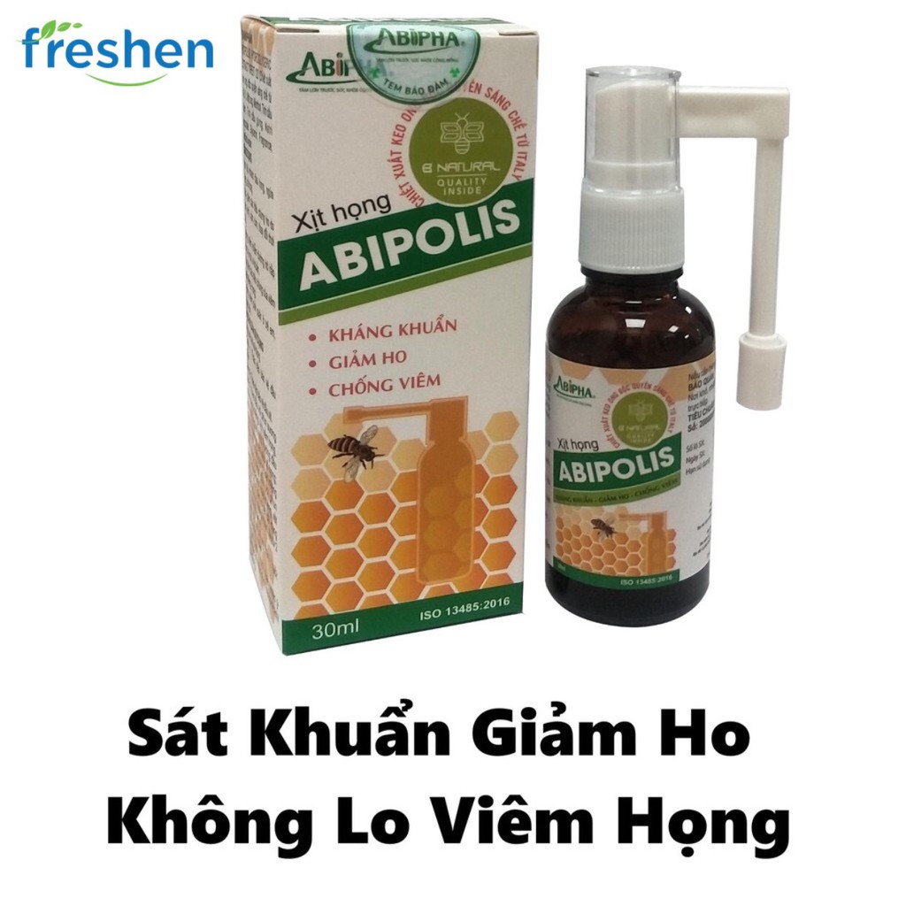 Xịt họng Abipolis – Keo ong kháng khuẩn, giảm ho, chống viêm